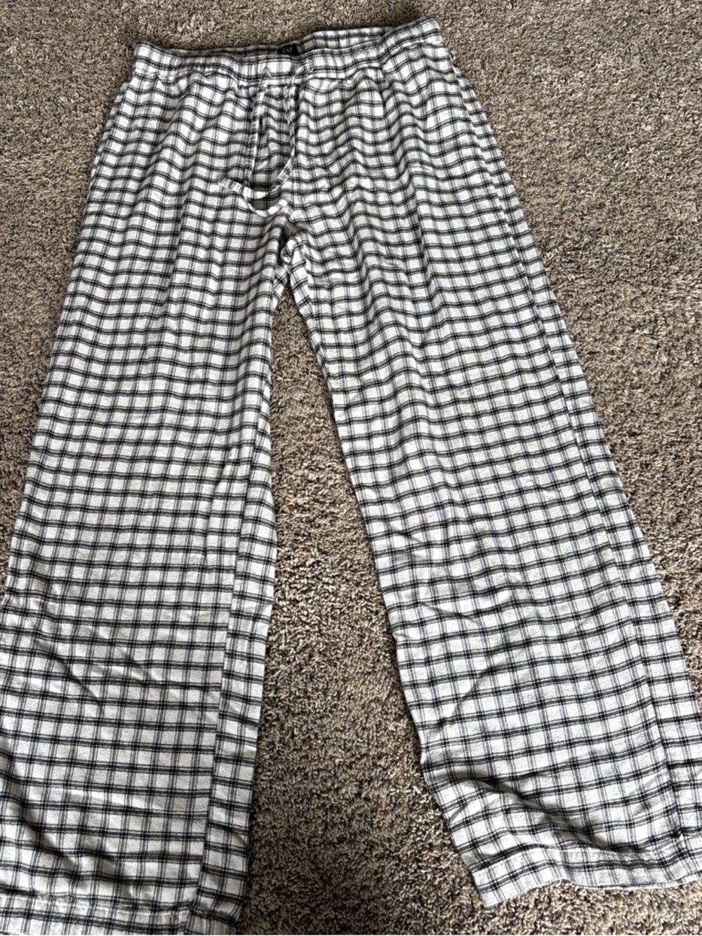 GAP Black and White Plaid Pajama Pants